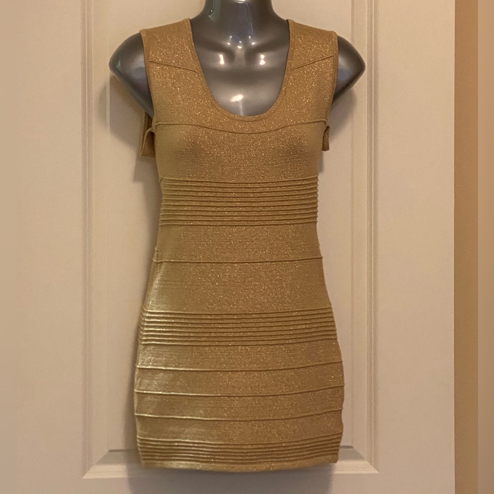 Wow Couture gold bodycon mini dress